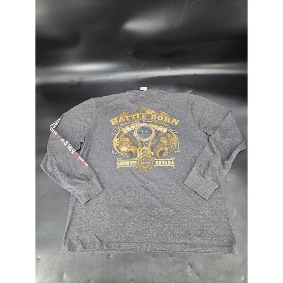 Other - Harley Davidson Battle Born Carson City Nevada Gears Graphic 2019 Size L Long‎